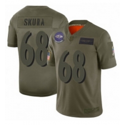 Men Baltimore Ravens 68 Matt Skura Limited Camo 2019 Salute to Service Football Jersey