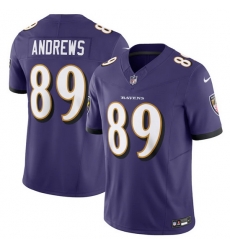 Men Baltimore Ravens 89 Mark Andrews Purple 2023 F U S E Vapor Jersey