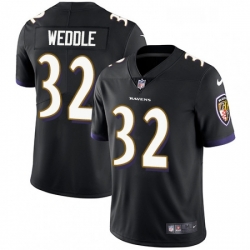 Mens Nike Baltimore Ravens 32 Eric Weddle Black Alternate Vapor Untouchable Limited Player NFL Jersey