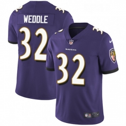 Mens Nike Baltimore Ravens 32 Eric Weddle Purple Team Color Vapor Untouchable Limited Player NFL Jersey