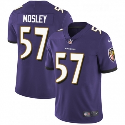 Mens Nike Baltimore Ravens 57 CJ Mosley Purple Team Color Vapor Untouchable Limited Player NFL Jersey