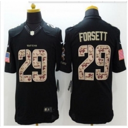 New Baltimore ravens #29 Justin Forsett Black Men Stitched NFL Limited Salute to Service jersey