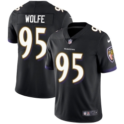 Nike Baltimore Ravens 95 Derek Wolfe Black Alternate Men Stitched NFL Vapor Untouchable Limited Jersey