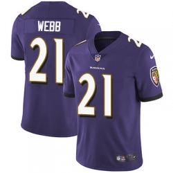 Nike Ravens #21 Lardarius Webb Purple Team Color Mens Stitched NFL Vapor Untouchable Limited Jersey