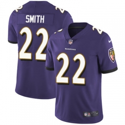 Nike Ravens #22 Jimmy Smith Purple Team Color Mens Stitched NFL Vapor Untouchable Limited Jersey