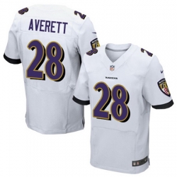 Nike Ravens #28 Anthony Averett White Mens Stitched NFL New Elite Jersey