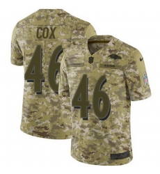 Nike Ravens #46 Morgan Cox Camo Mens Stitched NFL Limited 2018 Salute To Service Jersey