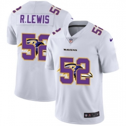 Nike Ravens 52 Ray Lewis White Shadow Logo Limited Jersey