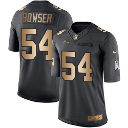 Nike Ravens #54 Tyus Bowser Black Mens Stitched NFL Limited Gold Salute To Service Jersey