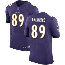 Nike Ravens 89 Mark Andrews Purple Elite Jersey