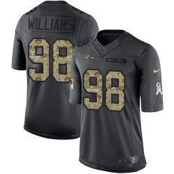 Nike Ravens #98 Brandon Williams Black Mens Stitched NFL Limited 2016 Salute to Service Jersey