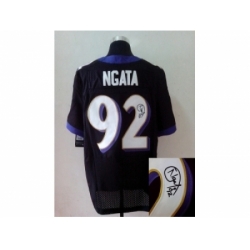 Nike baltimore ravens 92 Haloti Ngata black signature Elite NFL Jersey