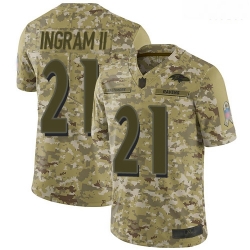 Ravens 21 Mark Ingram II Camo Men Stitched Football Limited 2018 Salute To Service Jersey