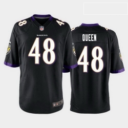 men patrick queen baltimore ravens black game jersey 