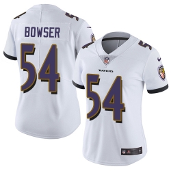 Nike Ravens #54 Tyus Bowser White Womens Stitched NFL Vapor Untouchable Limited Jersey