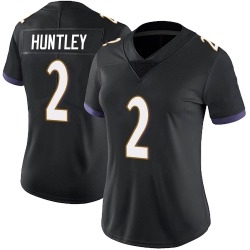 Women Nike Baltimore Ravens #2 Tyler Huntley Black Vapor Untouchable Limited Jersey