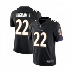 Youth Baltimore Ravens 22 Mark Ingram II Black Alternate Vapor Untouchable Limited Player Football Jersey