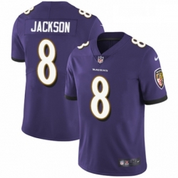 Youth Nike Baltimore Ravens 8 Lamar Jackson Purple Team Color Vapor Untouchable Elite Player NFL Jersey