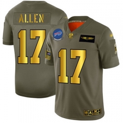 Bills 17 Josh Allen Camo Gold Men Stitched Football Limited 2019 Salute To Service Jersey