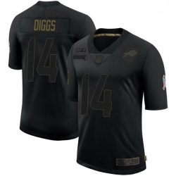 Men Buffalo Bills 14 Stefon Diggs Black Limited 2020 Salute To Service Jersey