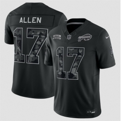 Men Buffalo Bills  17 Josh Allen Black F U S E  2026 Salute to Service Limited Stitched Football Jersey