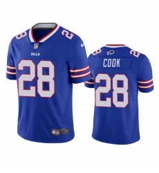 Men Buffalo Bills 28 James Cook Blue Vapor Untouchable Limited Stitched Jersey