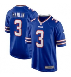 Men Buffalo Bills 3 Damar Hamlin Nike Royal Player Jersey