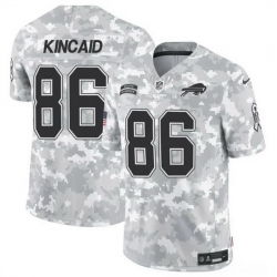 Men Buffalo Bills 86 Dalton Kincaid 2024 F U S E Arctic Camo Salute To Service Limited Stitched Football Jersey