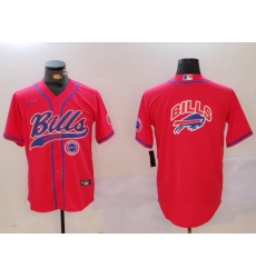 Men Buffalo Bills big logo Team Big logo Cool Base Stitched Baseball Jersey 2