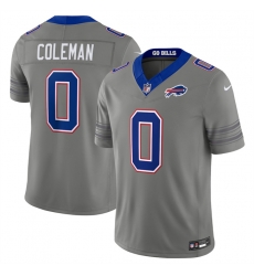 Men's Buffalo Bills #0 Keon Coleman Gray F.U.S.E. 2026 Nickel City Vapor Football Stitched Jersey Men's Buffalo Bills #0 Keon Coleman Gray F.U.S.E. 2026 Nickel City Vapor Football Stitched Jersey