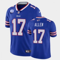 Men's Buffalo Bills #17 Josh Allen Royal With 4-star C Patch 2022 Vapor Untouchable Limited Stitched Jersey