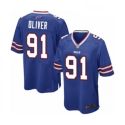 Mens Buffalo Bills 91 Ed Oliver Game Royal Blue Team Color Football Jersey