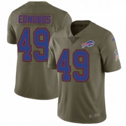 Mens Nike Buffalo Bills 49 Tremaine Edmunds Limited Olive 2017 Salute to Service NFL Jersey