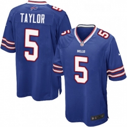 Mens Nike Buffalo Bills 5 Tyrod Taylor Game Royal Blue Team Color NFL Jersey