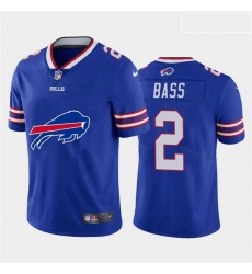 Nike Bills 2 Tyler Bass Royal Team Big Logo Vapor Untouchable Limited Jersey