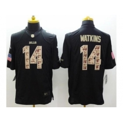 Nike Buffalo Bills 14 Sammy Watkins Black Limited Salute to Service NFL Jersey