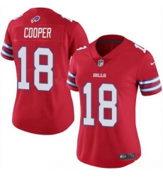 Women Buffalo Bills 18 Amari Cooper Red Vapor Stitched Football Jersey