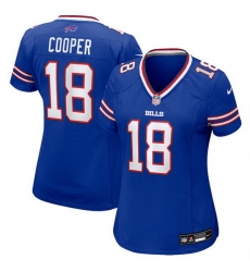 Women Buffalo Bills 18 Amari Cooper Royal Stitched Football Jersey