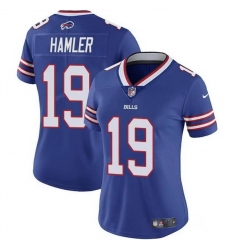 Women Buffalo Bills 19 KJ Hamler Blue Vapor Stitched Football Jersey