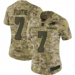 Women Buffalo Bills Doug Flutie Camo Limited 2018 Salute to Service Jersey