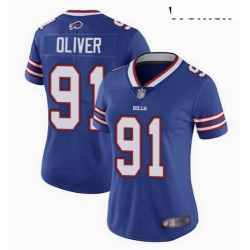 Women Nike Bills 91 Ed Oliver Royal Women Vapor Untouchable Limited Jersey