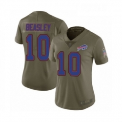 Womens Buffalo Bills 10 Cole Beasley Limited Olive 2017 Salute to Service Football Jersey