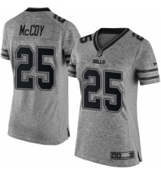 Womens Nike Buffalo Bills 25 LeSean McCoy Limited Gray Gridiron NFL Jersey