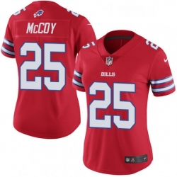 Womens Nike Buffalo Bills 25 LeSean McCoy Limited Red Rush Vapor Untouchable NFL Jersey