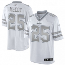 Womens Nike Buffalo Bills 25 LeSean McCoy Limited White Platinum NFL Jersey