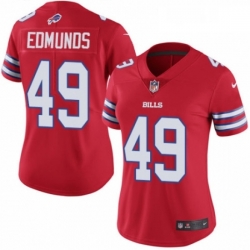 Womens Nike Buffalo Bills 49 Tremaine Edmunds Limited Red Rush Vapor Untouchable NFL Jersey