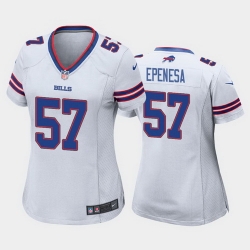 women a.j. epenesa buffalo bills white game jersey 