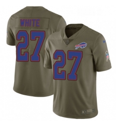 Youth Nike Buffalo Bills 27 TreDavious White Limited Olive 2017 Salute to Service NFL Jersey