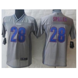 Youth Nike Buffalo Bills 28 C.J. Spiller Grey Vapor Elite Jerseys