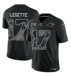 Men Carolina Panthers 17 Xavier Legette Black F U S E 2026 Salute to Service Limited Stitched Football Jersey